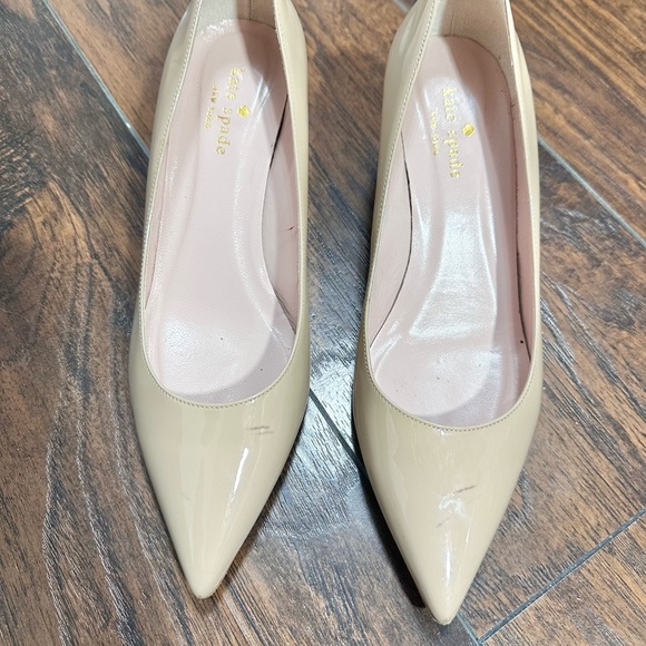 Kate spade patent leather pointed nude block heels - Picture 2 of 8
